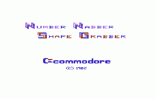 Number Nabber Shape Grabber title screen for Vic-20